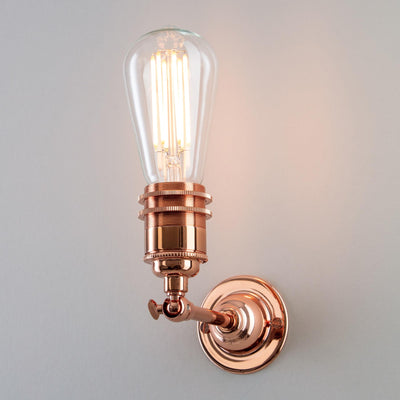 Outlet Old School Electric Industrial Wall Light - Copper