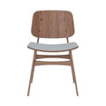 Fredericia Soborg Wood Base Chair with Upholstered Seat