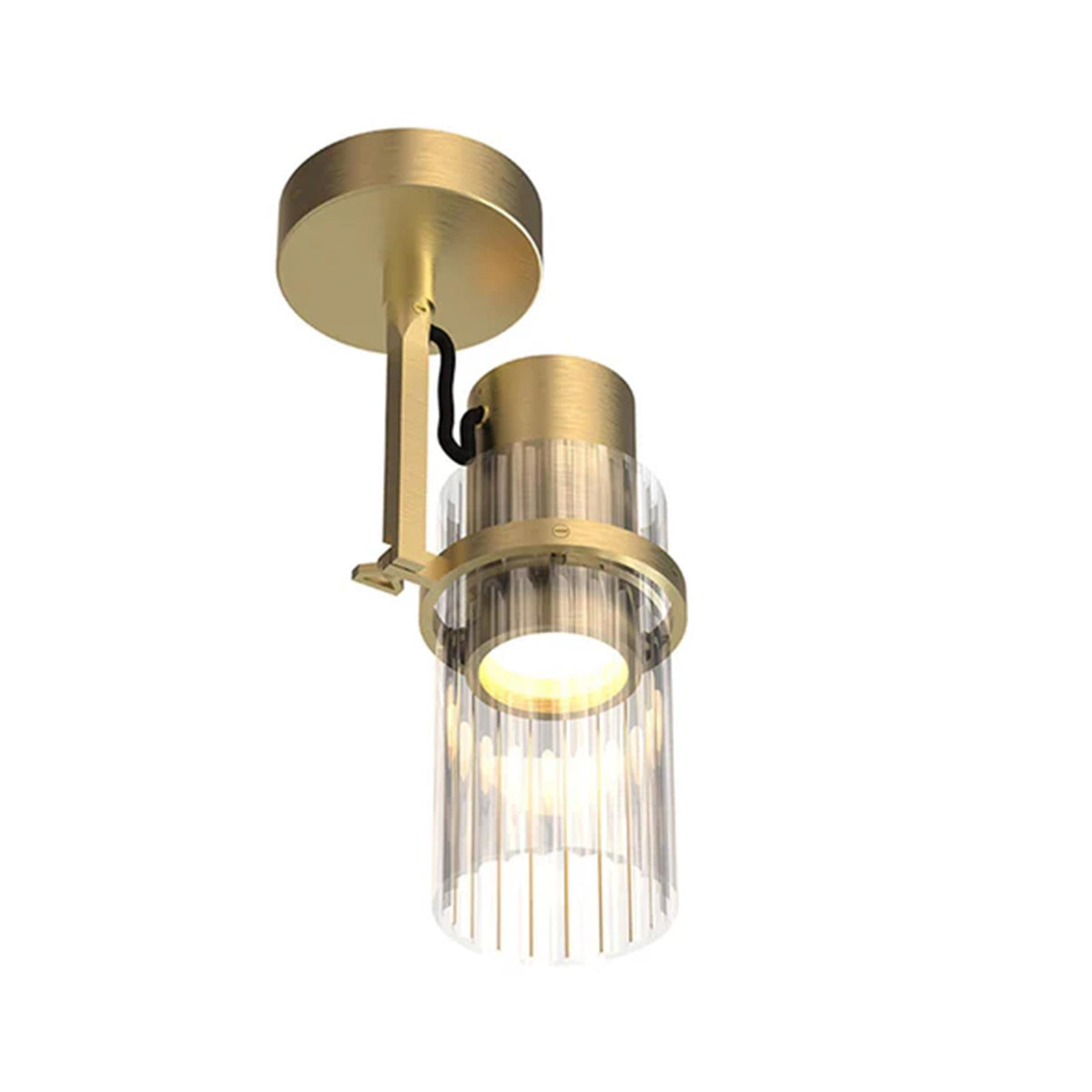 Outlet TOOY Lei Ceiling Spot Light - Satin Brass, Frost Glass, GU10 Fitting