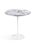 Outlet Knoll Saarinen Coffee / Side Table - Large - White Base, Arabescato White Marble Top
