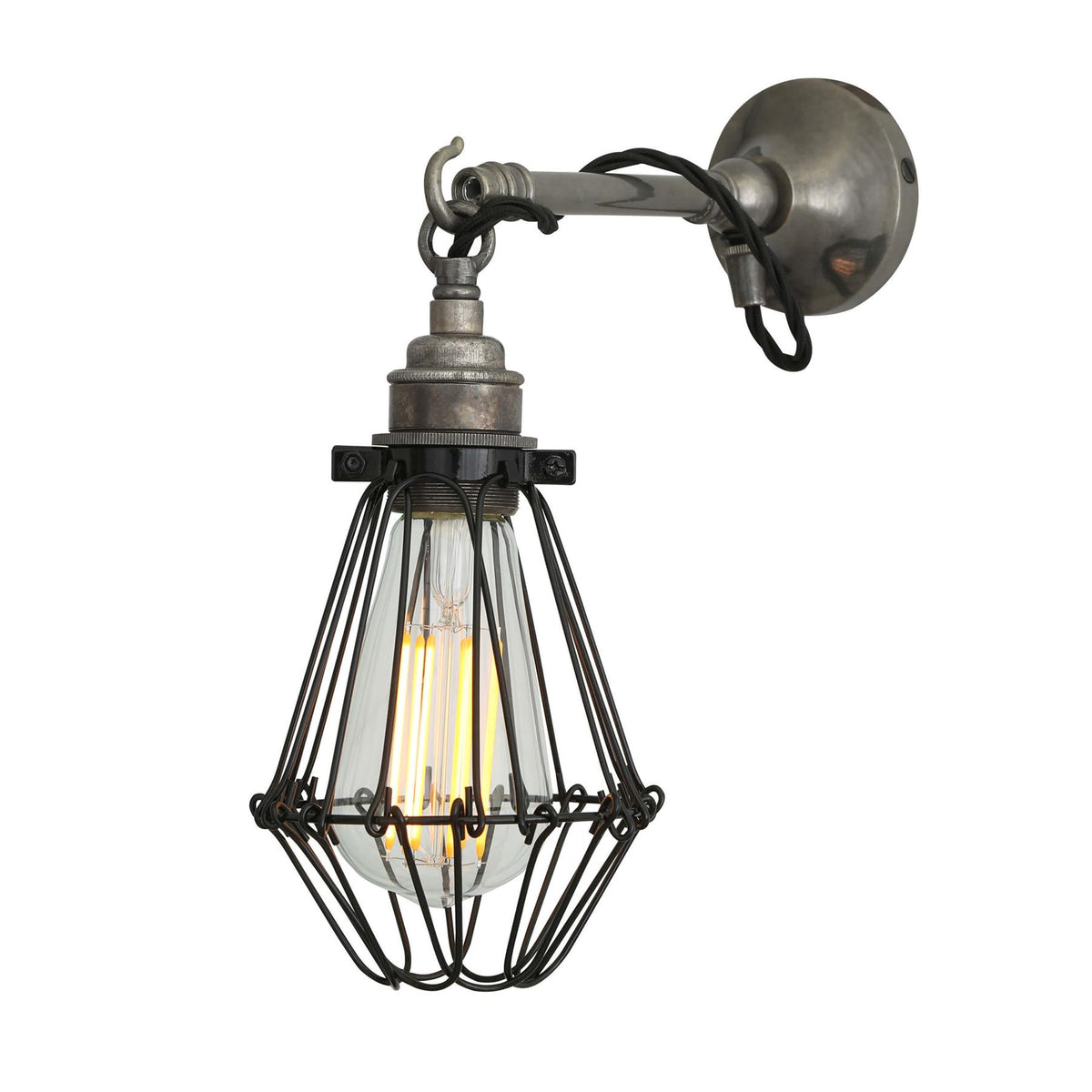 Mullan Lighting Edom Industrial Cage Wall Light