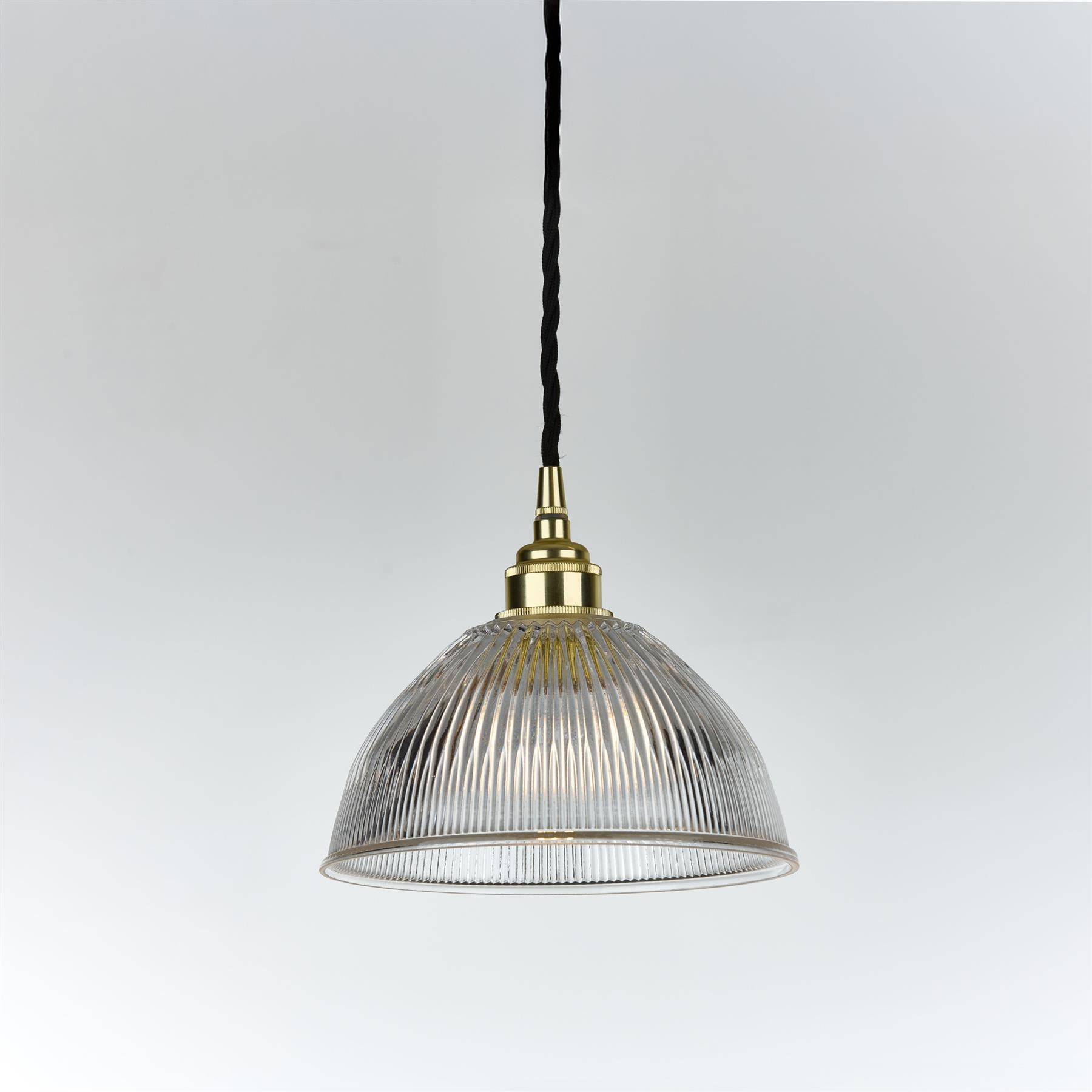 Old School Electric Prismatic Dome Pendant Light
