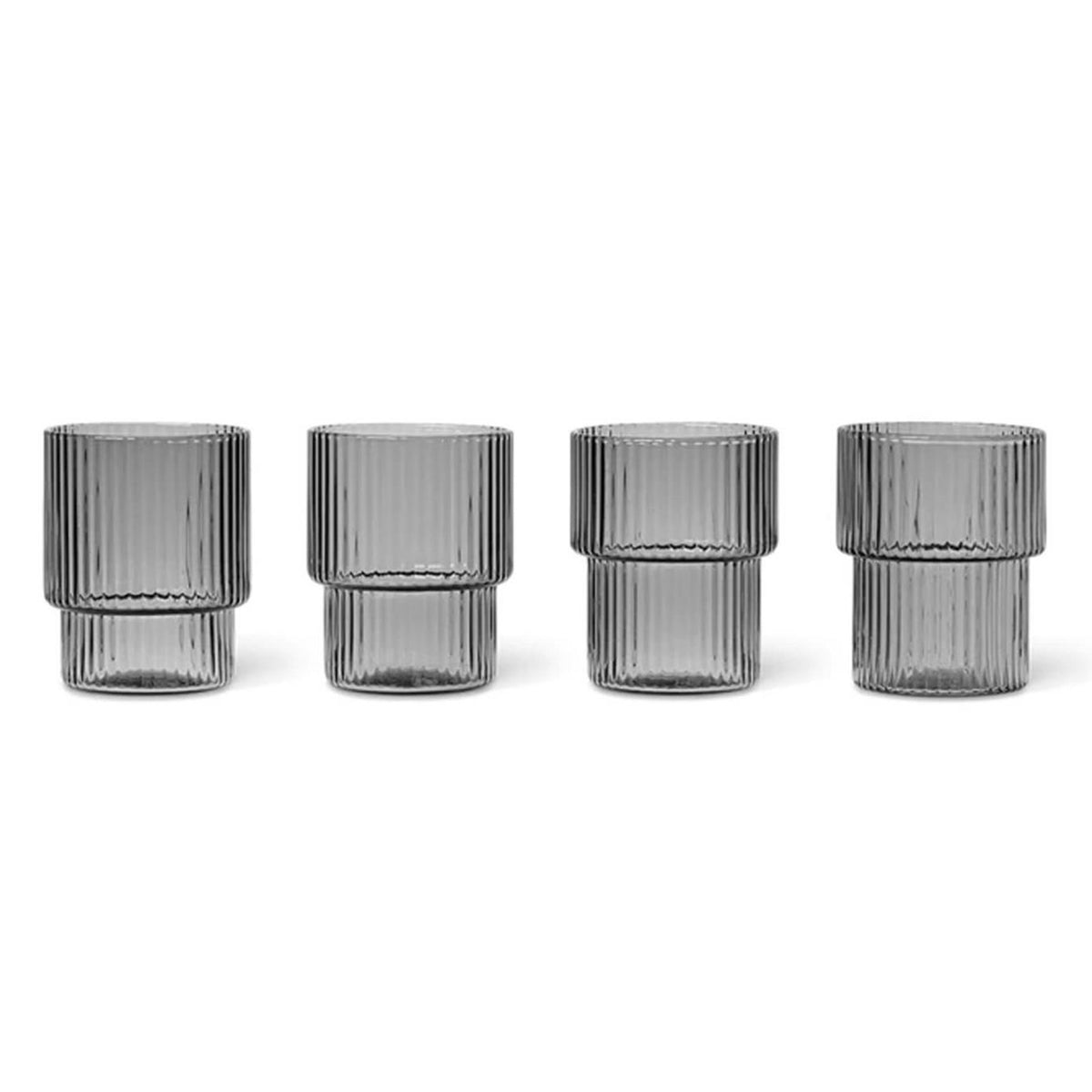 Ferm Living Ripple Small Glasses - Set of 4