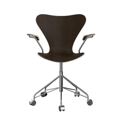 Fritz Hansen Series 7 Wooden Swivel Armchair