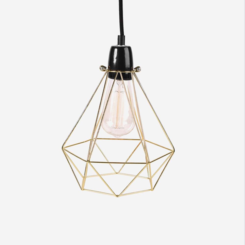 Outlet Diamond Cage Pendant Light with FREE Filament Bulb