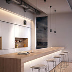 Ex-Display Terence Woodgate Solid Pendant Light, Cylinder- Marquina Nero Marble