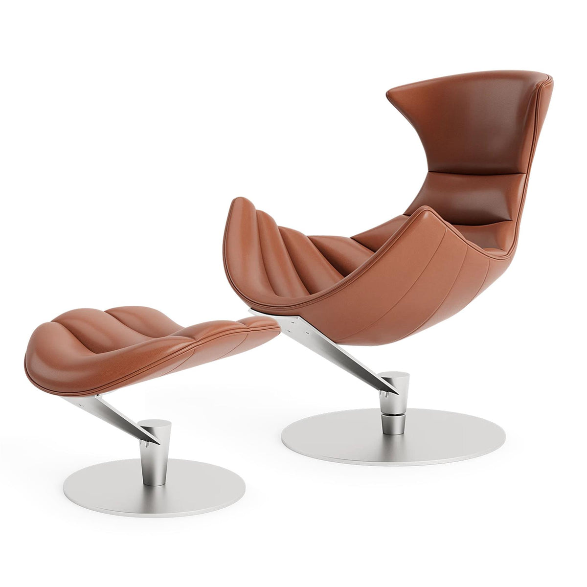 Bruunmunch Lobster Fully Upholstered Chair and Ottoman