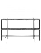 GUBI TS Console Table with Black Frame - with Shelves