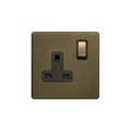 Soho Lighting Eton Collection Bronze 13A 1 Gang Switched Socket