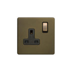 Soho Lighting Eton Collection Bronze 13A 1 Gang Switched Socket