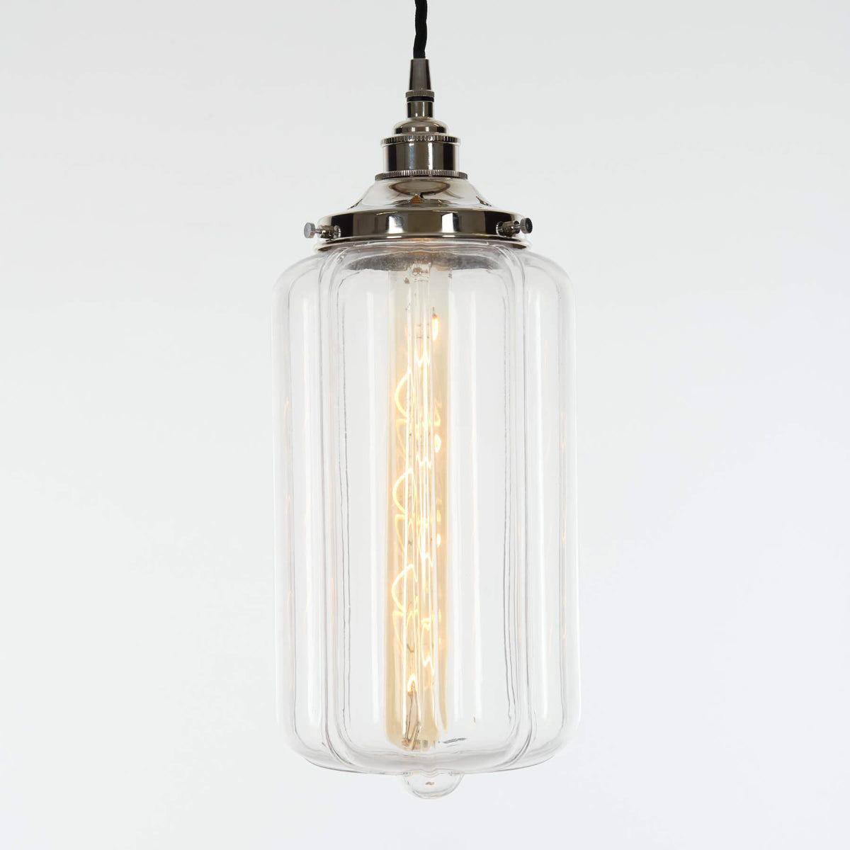 Old School Electric Ellington Pendant Light : Clear Glass