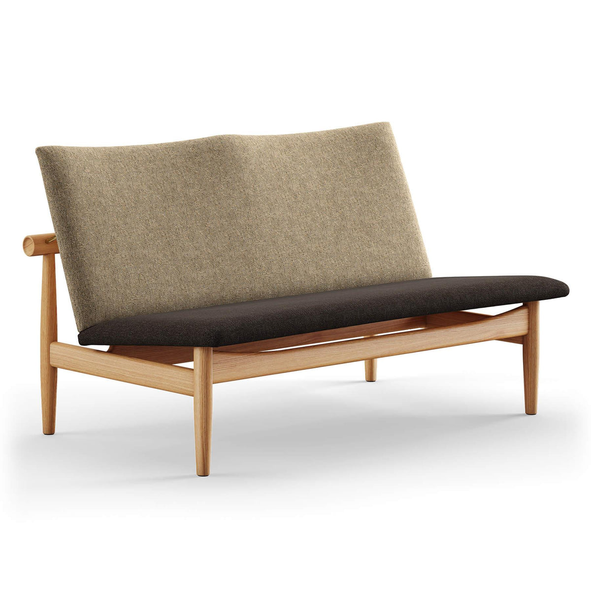 Finn Juhl The Japan 2 Seater Sofa in Dark Oiled Oak