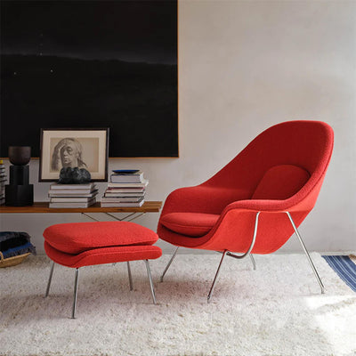 Knoll Saarinen Womb Lounge Chair with Ottoman