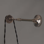 Mullan Lighting Rigale Industrial Pulley Wall Light with Stepped Glass Lamp Shade