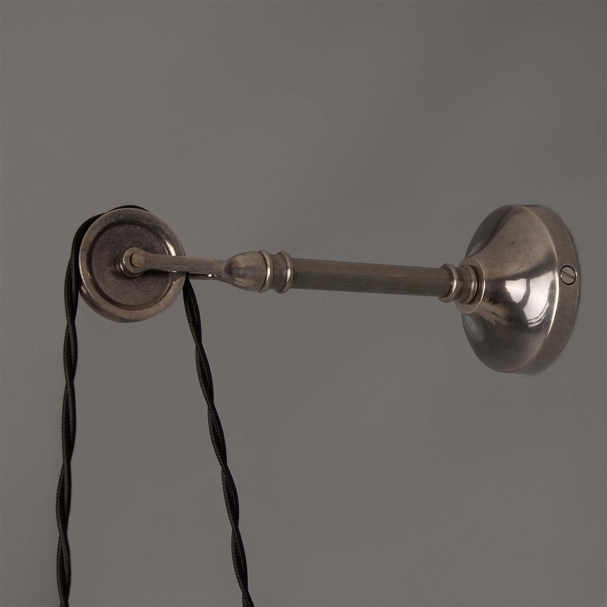 Mullan Lighting Rigale Industrial Pulley Wall Light with Stepped Glass Lamp Shade