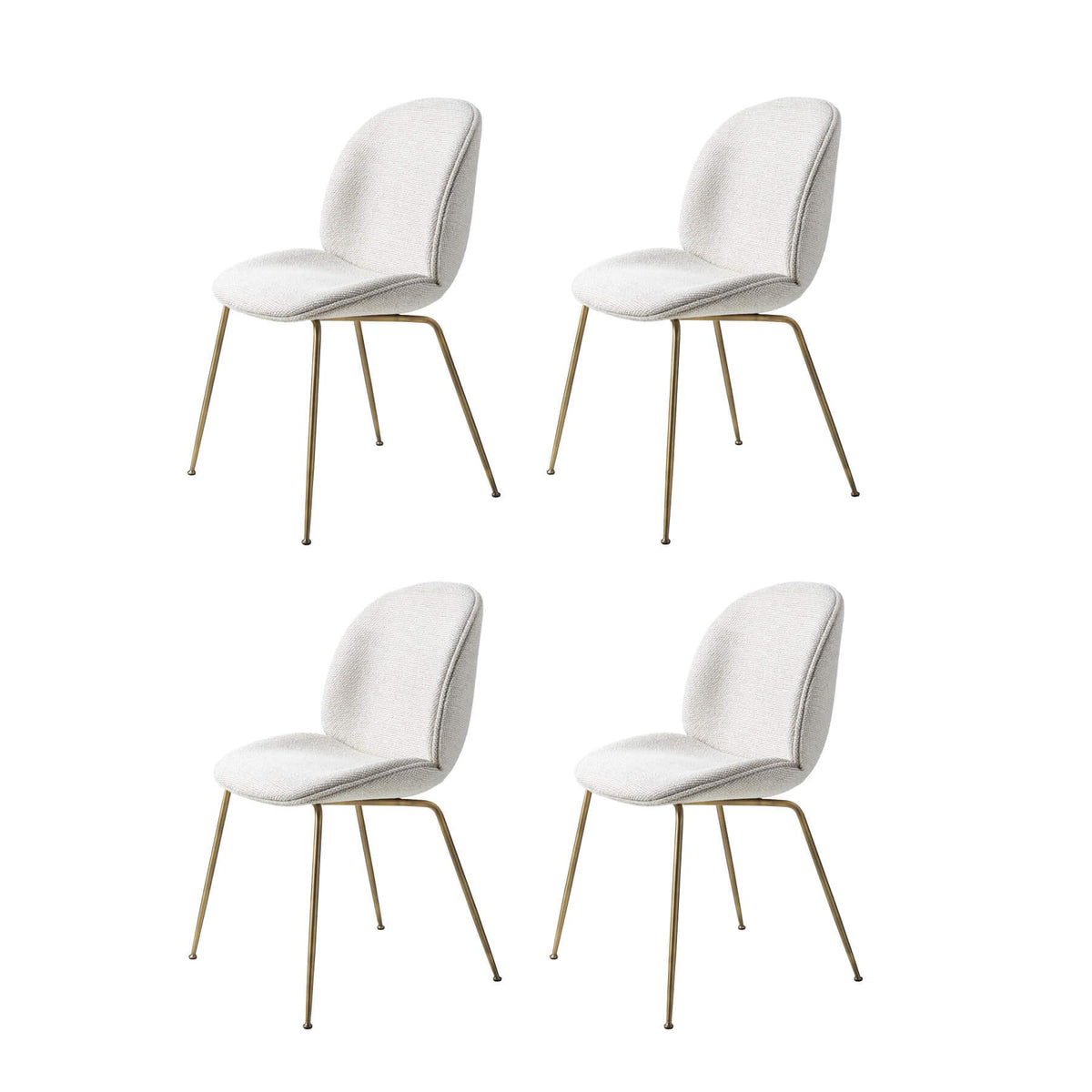GUBI Beetle Fully Upholstered Dining Chair Bundle Set