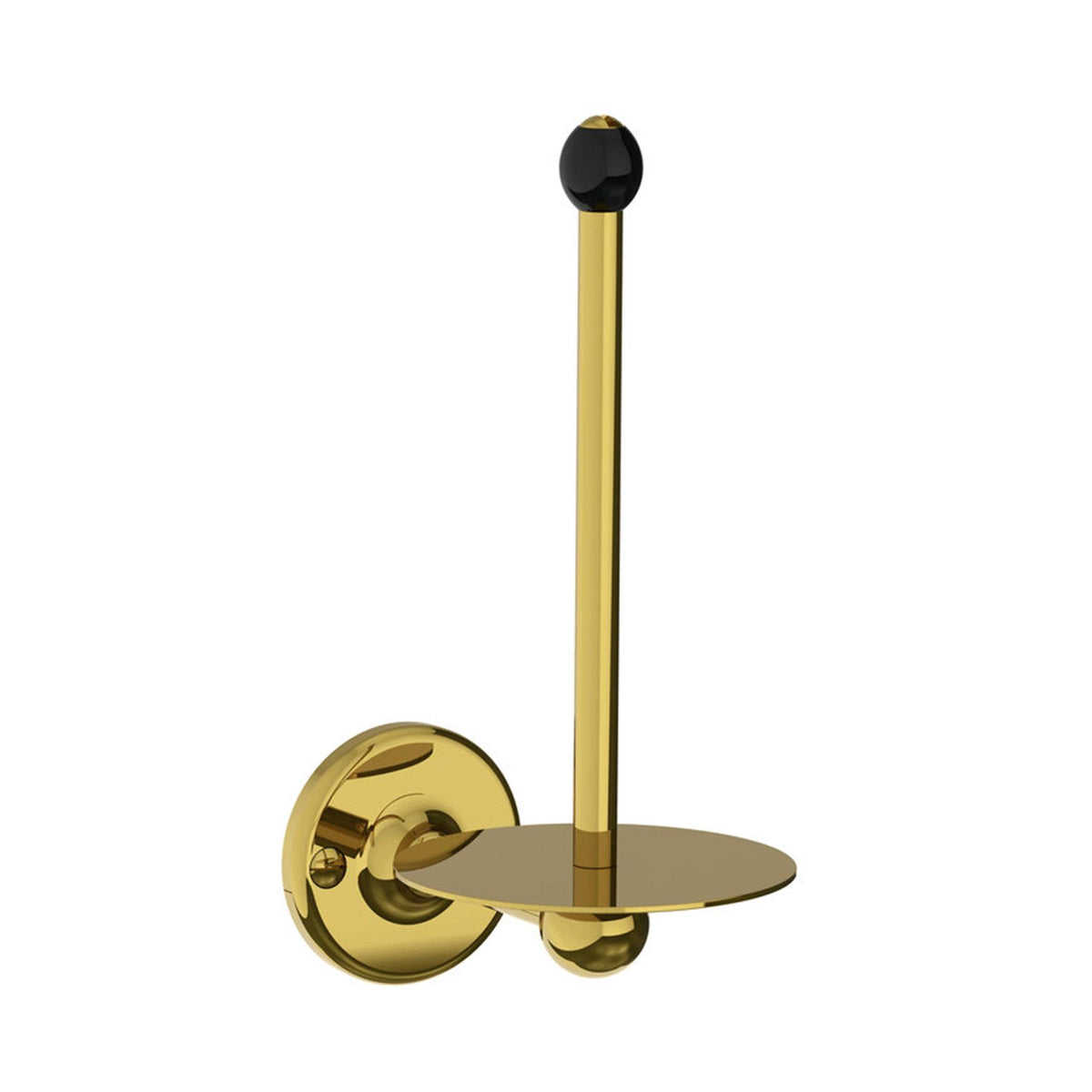 Lefroy Brooks Classic Spare Paper Holder with Black Ceramic Acorn BK4501