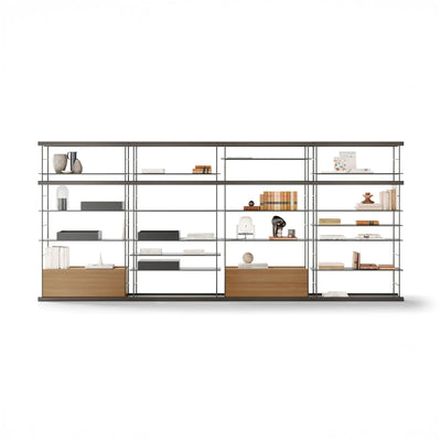 Treku Bost Shelving Unit - Walnut & Kai Black