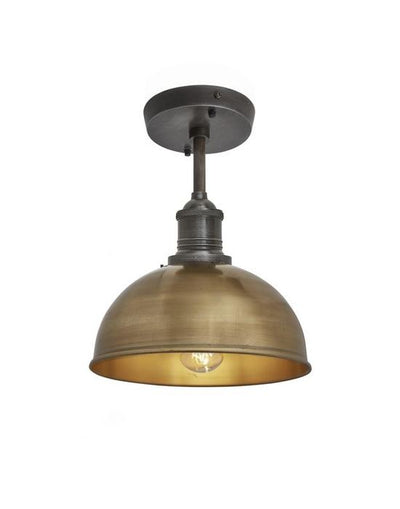 Industville Brooklyn Flush Ceiling Light - Dome Shade