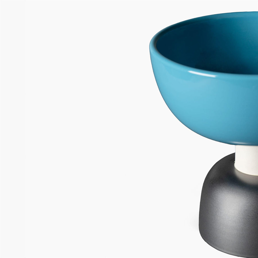 Bitossi Ettore Sottsass Alzata Turquoise Centrepiece