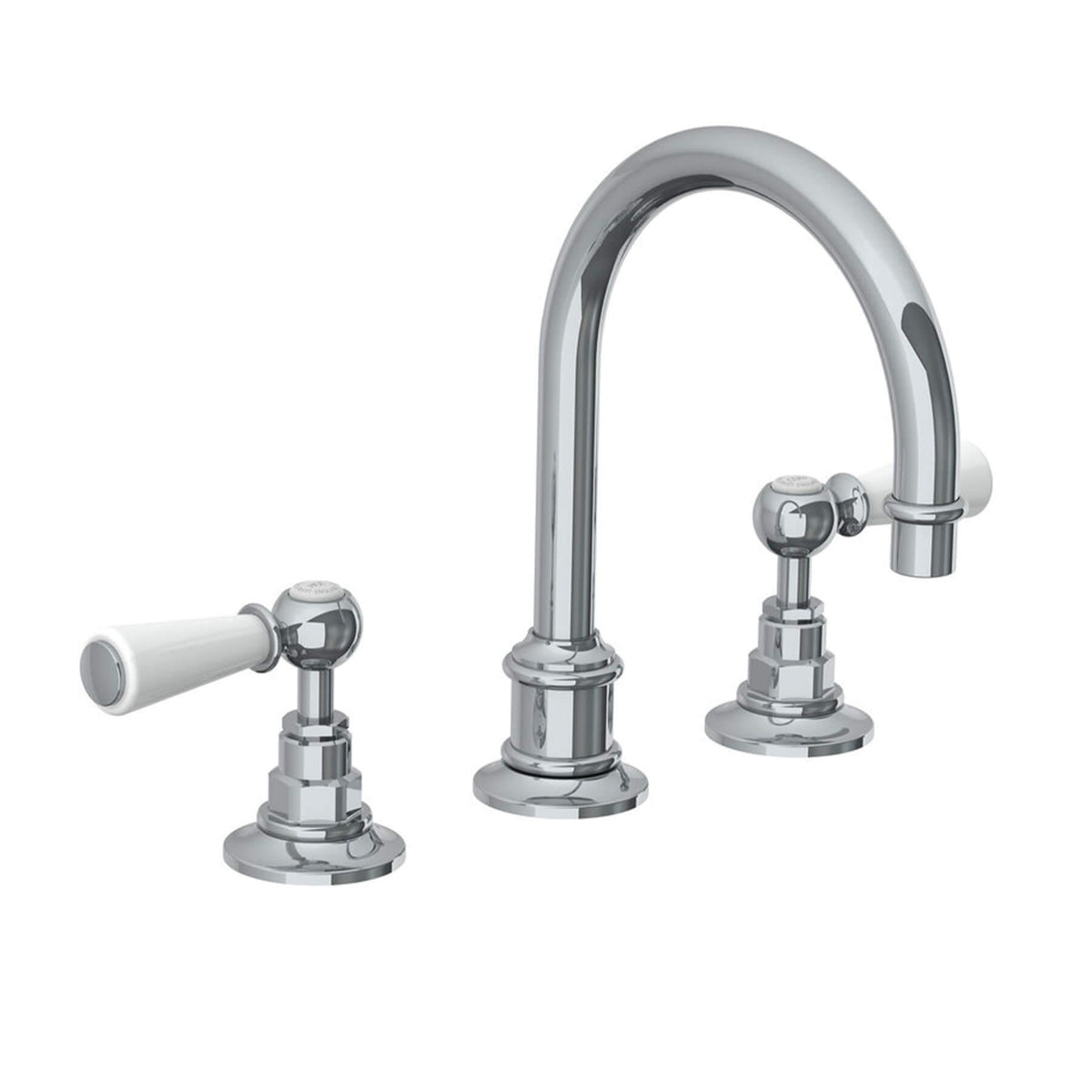 Lefroy Brooks Tubular Basin Mixer with Levers & Click-Up Waste WL1230