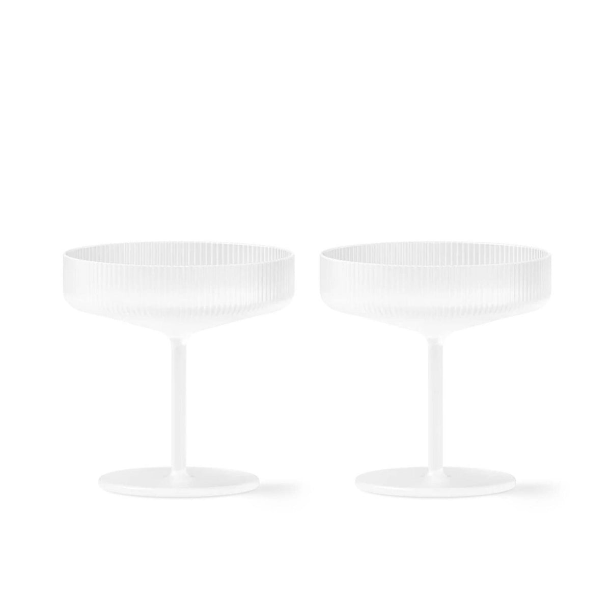 Ferm Living Ripple Champagne Saucers - Set of 2