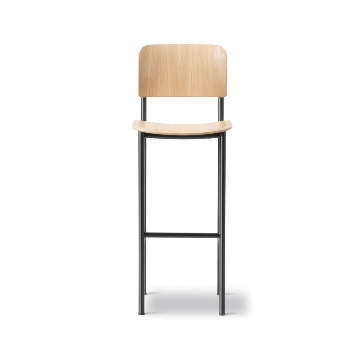Fredericia Plan Bar Stool with Metal Legs