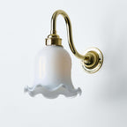 Old School Electric Tulip Wall Light : Swan Arm : Bathroom Version