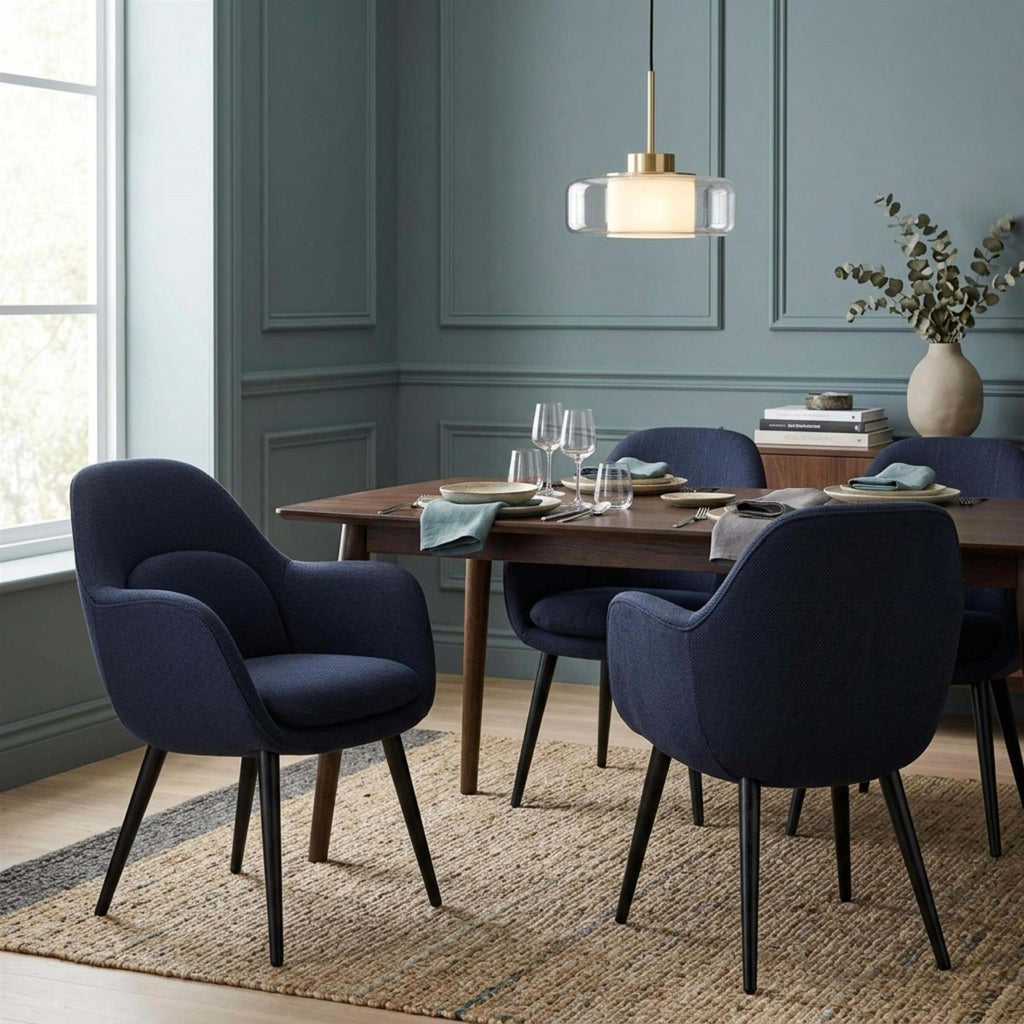 Fredericia Swoon Dining Wood Base Armchair