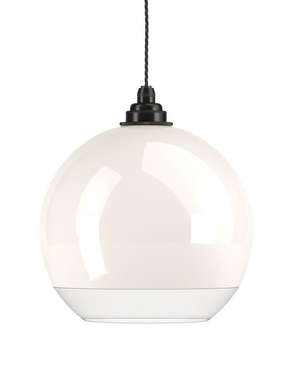 Fritz Fryer Hereford Pendant Light - White Glass