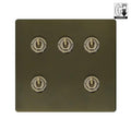 Soho Lighting Eton Collection Bronze 20A 5 Gang Dimming Toggle Switch