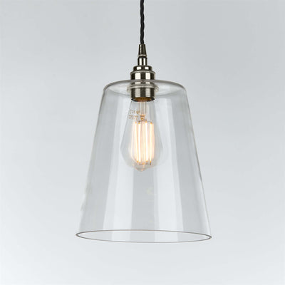 Old School Electric Tapered Blown Pendant Light