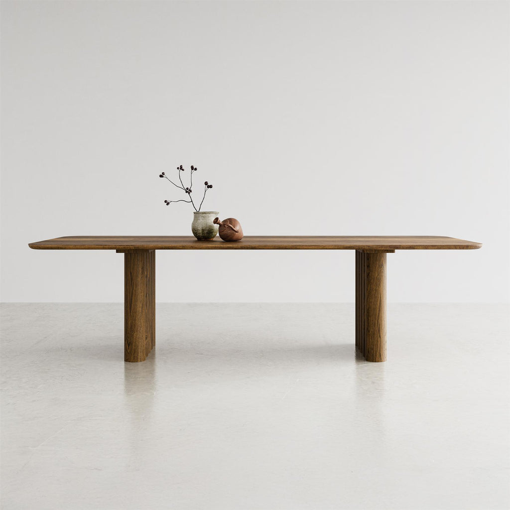 DK3 Plush Extendable Dining Table - 4cm Thick Table Top, Rectangular