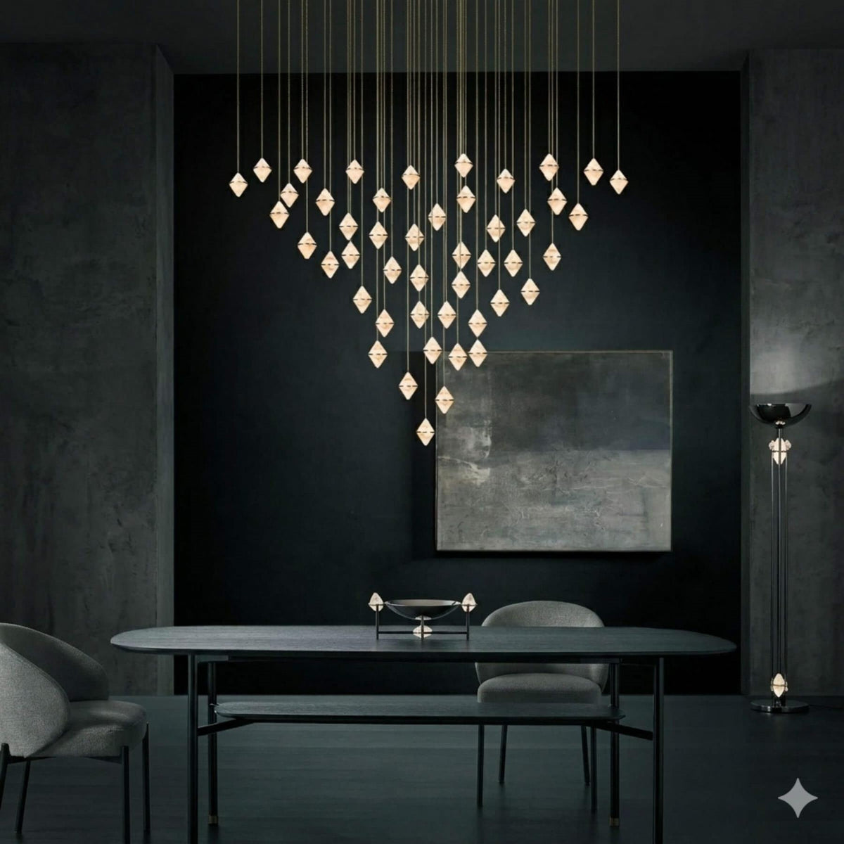 Marc Wood Gem Conical Cluster Pendant Light