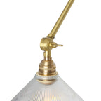 Mullan Lighting Rebell Adjustable Arm Wall Light with Prismatic Glass Shade