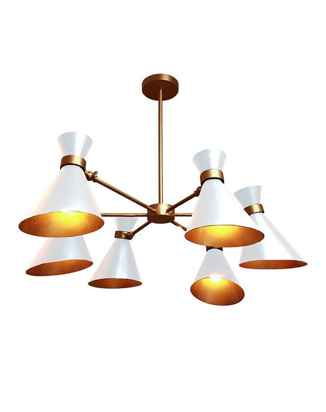 Outlet Gong Peggy 6 Arm Chandelier - White