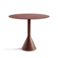 Outlet HAY Palissade Garden Furniture Cone Dining Table - Large, Round, Iron Red