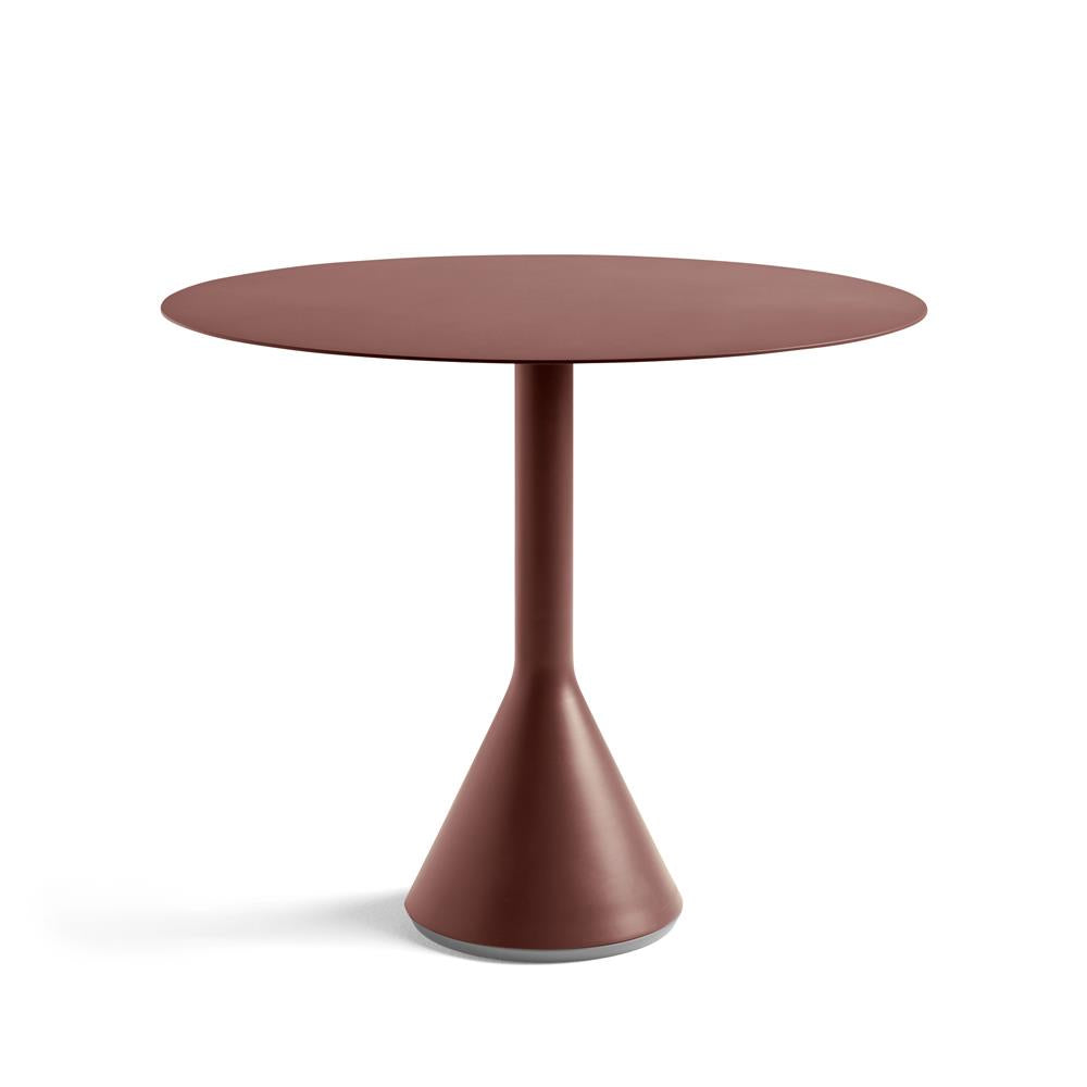 Outlet HAY Palissade Garden Furniture Cone Dining Table - Large, Round, Iron Red