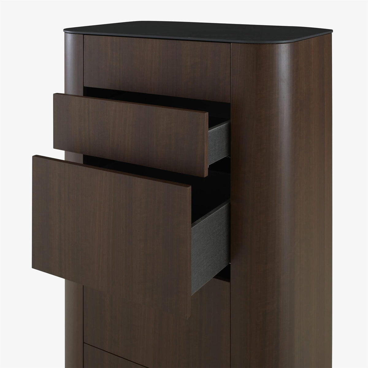Ligne Roset Parabole Chest of Drawers in Dark Walnut