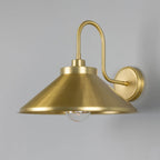 Mullan Lighting Nerissa Brass Swan Neck Wall Light