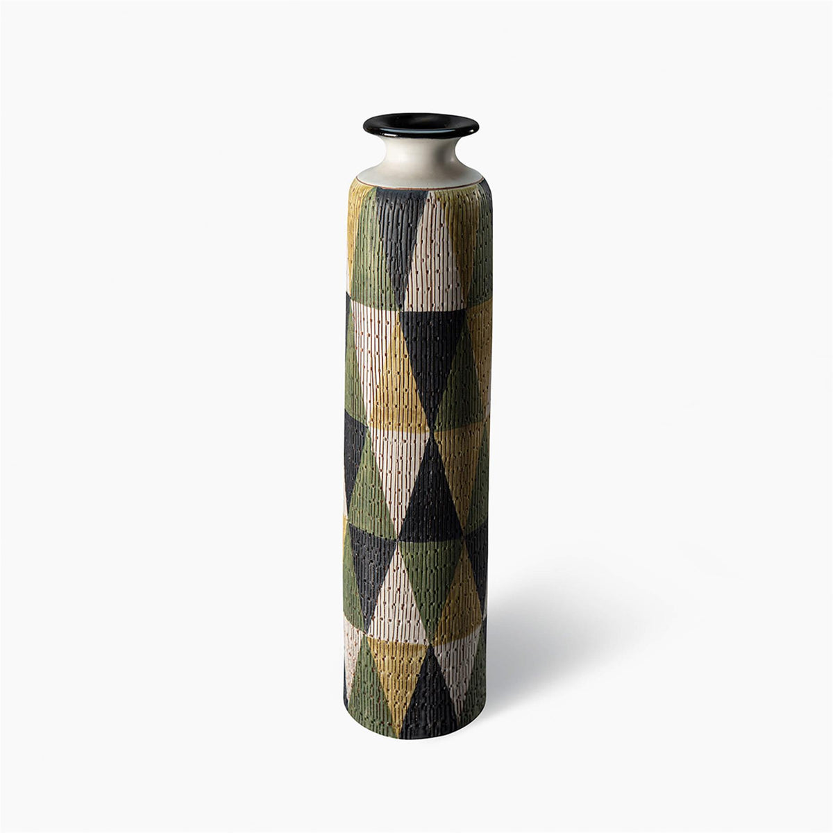 Bitossi Vaso Serie Seta Con Decoro Inciso A Pett