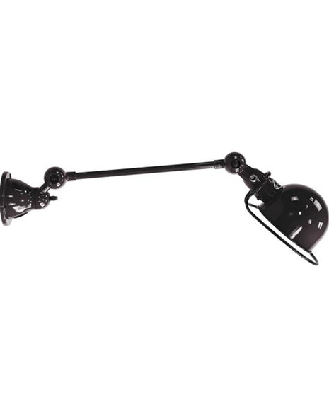 Outlet Jielde Loft One Arm Wall Light - Black, Matt, Plug, Switch And Cable