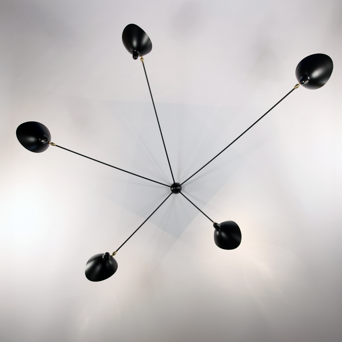 Serge Mouille Applique Araignee 5 Still Arms Wall Lamp