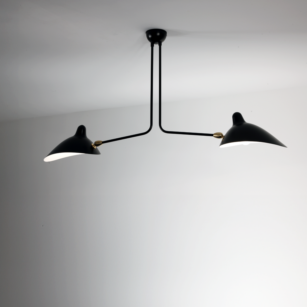 Serge Mouille Plafonnier 2 Bras Fixes Ceiling Light