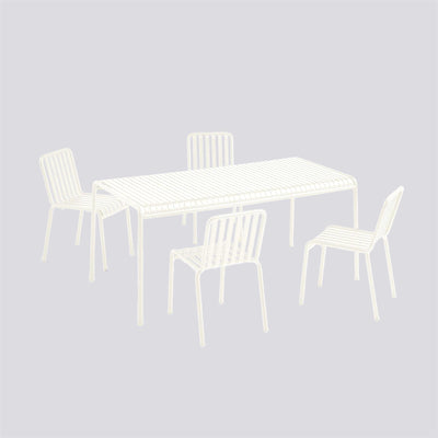 HAY Palissade Garden Furniture Dining Collection Medium Cream White
