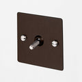 Outlet Buster + Punch 1G Toggle Switch - Smoked Bronze / Steel