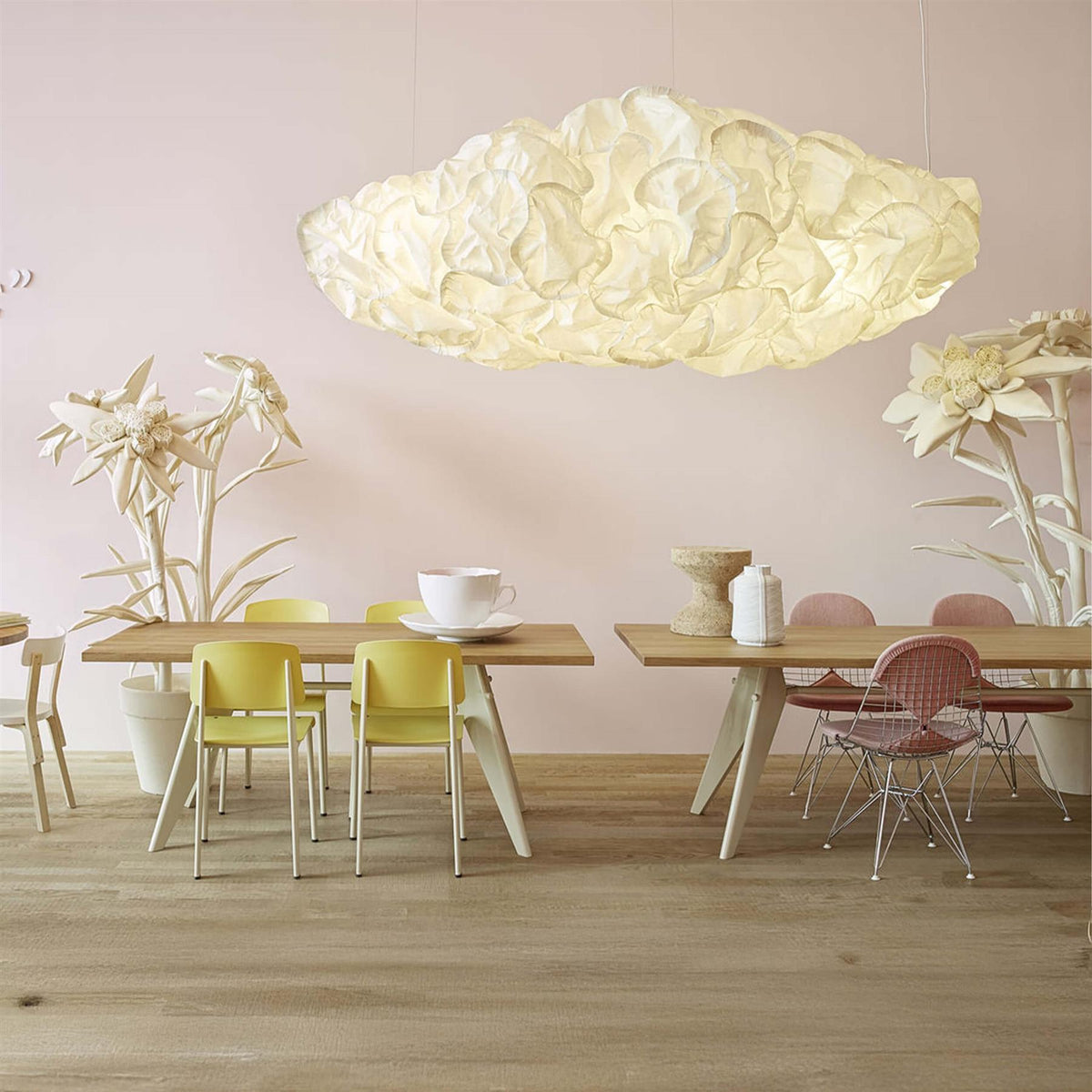 Vitra EM Dining Table with Solid Oak Top
