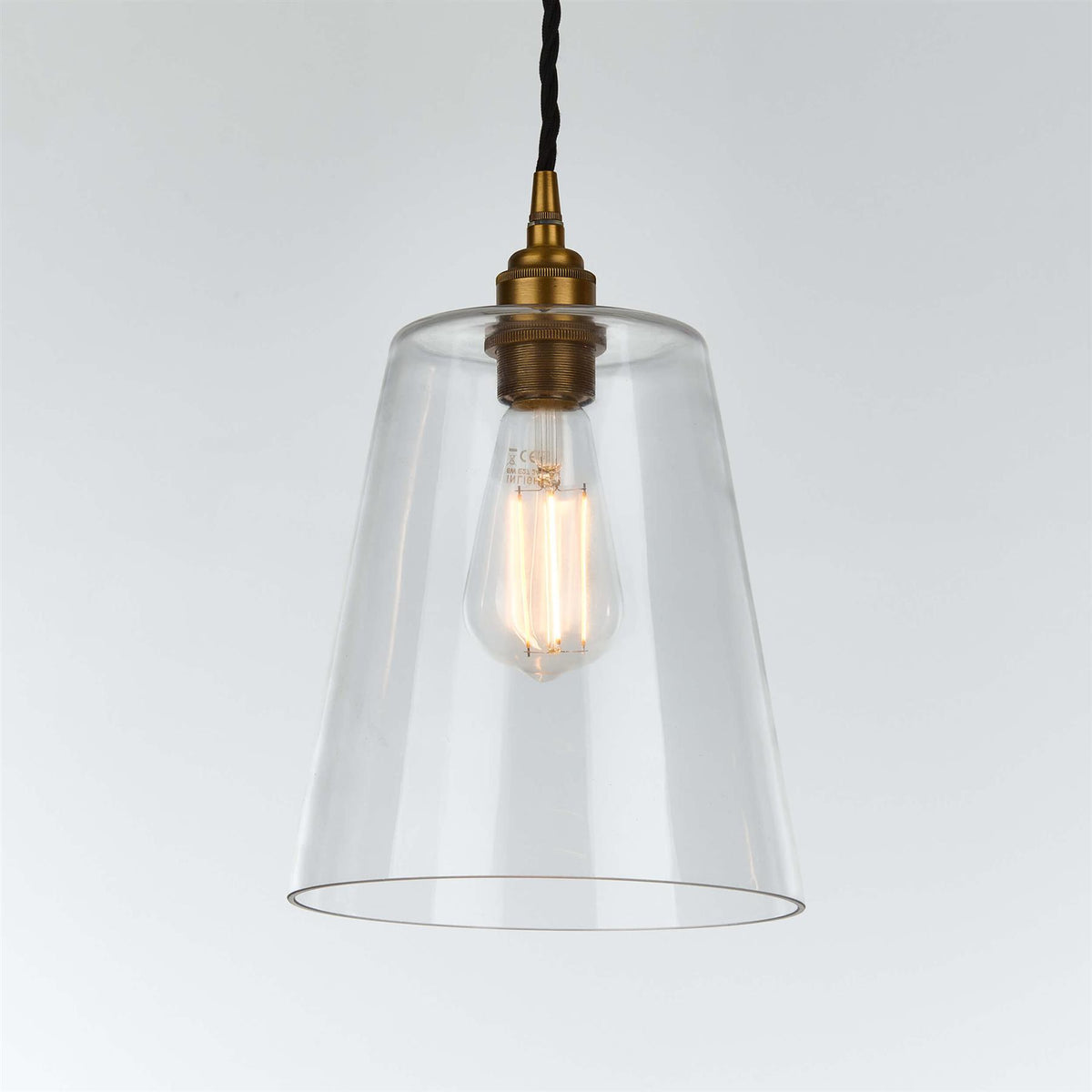 Old School Electric Tapered Blown Pendant Light