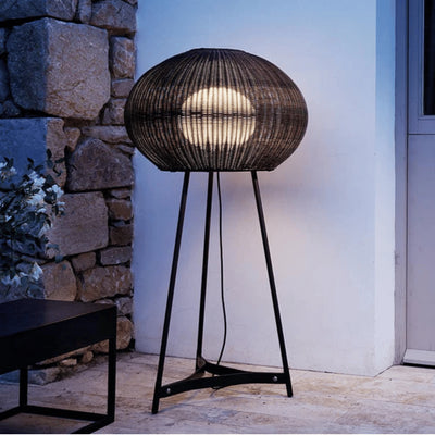 Outlet Garota P 02 Outdoor Floor Light - Brown Shade with Graphite Brown