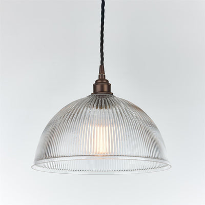 Old School Electric Prismatic Dome Pendant Light